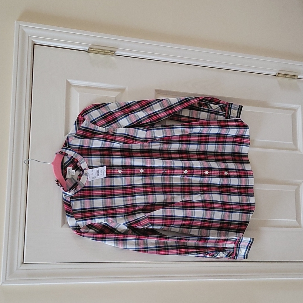 NWT Plaid J Crew Factory Buttonsown